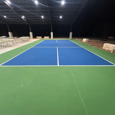 pickleball court at Chuck’s RV Resort in Mabank, TX.